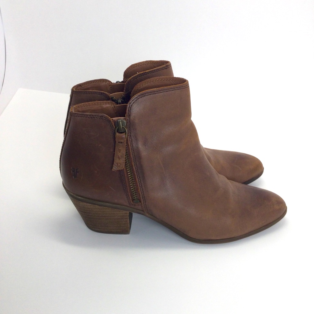 Frye Judith Double Zip Women's Leather Ankle Boots Booties Size 9.5
